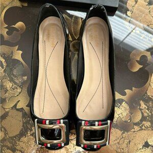 ❤️Kate Spade Vintage Leather Flats with Brass Buckle-